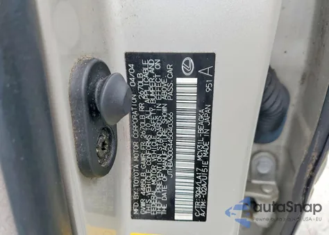 2004 Lexus Es 330 z USA, uszkodzony, nr VIN JTHBA30G445040366